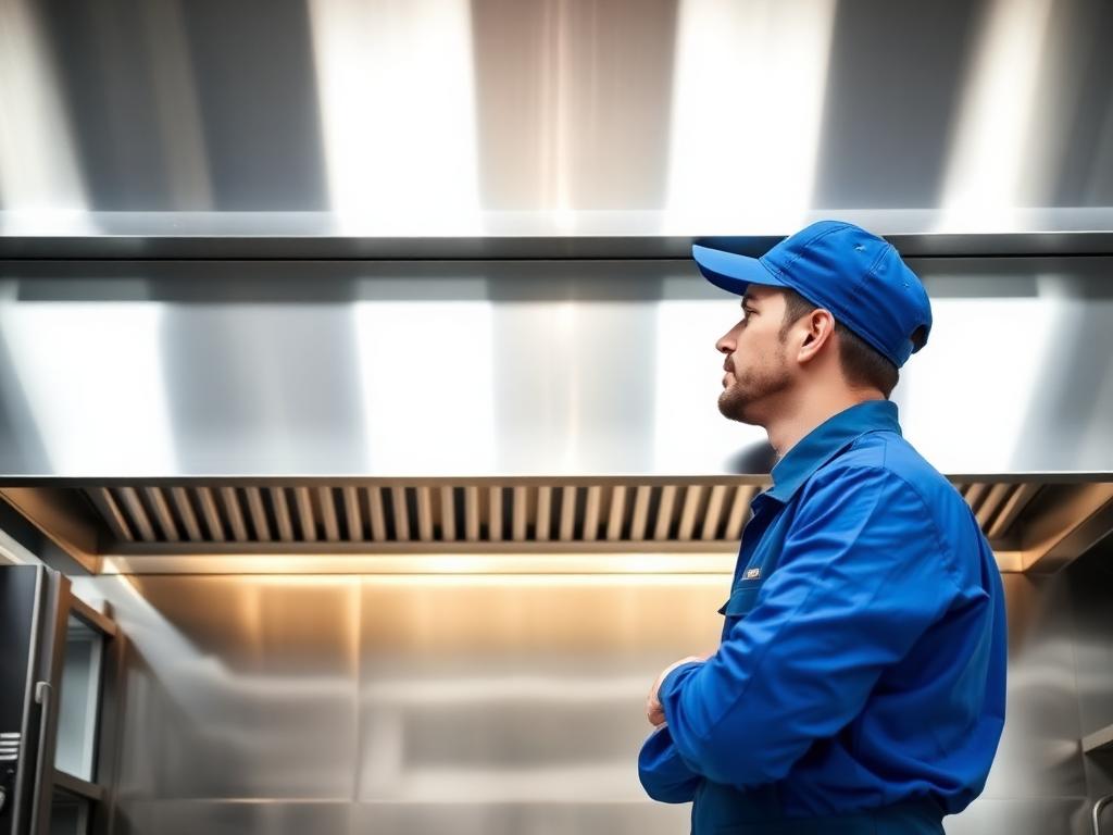 Stainless steel commercial kitchen hood
