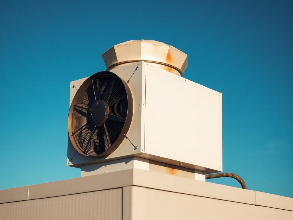 Rooftop commercial exhaust fan unit
