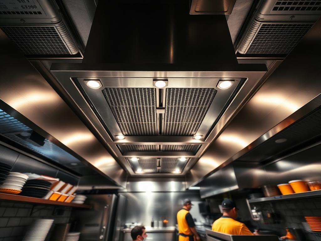 Commercial restaurant kitchen ventilation hood